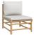 Set mobilier de grădină cu perne gri deschis, 2 piese, bambus GartenMobel Dekor