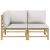 Set mobilier de grădină cu perne gri deschis, 2 piese, bambus GartenMobel Dekor