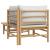 Set mobilier de grădină cu perne gri deschis, 2 piese, bambus GartenMobel Dekor