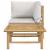Set mobilier de grădină cu perne gri deschis, 2 piese, bambus GartenMobel Dekor