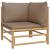 Set mobilier de grădină cu perne gri taupe, 2 piese, bambus GartenMobel Dekor