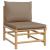 Set mobilier de grădină cu perne gri taupe, 2 piese, bambus GartenMobel Dekor