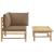 Set mobilier de grădină cu perne gri taupe, 2 piese, bambus GartenMobel Dekor