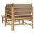 Set mobilier de grădină cu perne gri taupe, 2 piese, bambus GartenMobel Dekor