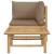 Set mobilier de grădină cu perne gri taupe, 2 piese, bambus GartenMobel Dekor