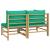 Set mobilier de grădină cu perne verzi, 2 piese, bambus GartenMobel Dekor