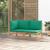 Set mobilier de grădină cu perne verzi, 2 piese, bambus GartenMobel Dekor