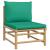 Set mobilier de grădină cu perne verzi, 2 piese, bambus GartenMobel Dekor