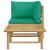 Set mobilier de grădină cu perne verzi, 2 piese, bambus GartenMobel Dekor