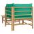 Set mobilier de grădină cu perne verzi, 2 piese, bambus GartenMobel Dekor