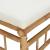 Set mobilier de grădină, cu perne alb crem, 3 piese, bambus GartenMobel Dekor
