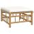 Set mobilier de grădină, cu perne alb crem, 3 piese, bambus GartenMobel Dekor