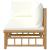 Set mobilier de grădină cu perne alb crem, 2 piese, bambus GartenMobel Dekor