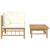 Set mobilier de grădină cu perne alb crem, 2 piese, bambus GartenMobel Dekor