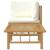 Set mobilier de grădină cu perne alb crem, 2 piese, bambus GartenMobel Dekor