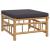 Set mobilier de grădină, perne gri închis, 3 piese, bambus GartenMobel Dekor