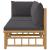 Set mobilier de grădină cu perne gri închis, 2 piese, bambus GartenMobel Dekor