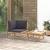 Set mobilier de grădină cu perne gri închis, 2 piese, bambus GartenMobel Dekor