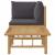 Set mobilier de grădină cu perne gri închis, 2 piese, bambus GartenMobel Dekor