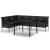 Set mobilier de grădină cu perne, 2 piese, negru, poliratan GartenMobel Dekor