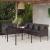 Set mobilier de grădină cu perne, 2 piese, negru, poliratan GartenMobel Dekor