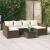 Set șezlong de grădină cu perne, 2 piese, maro, poliratan GartenMobel Dekor
