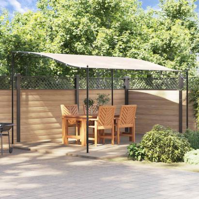 Baldachin, crem, 4x3 m 180 g/m², țesătură și oțel GartenMobel Dekor