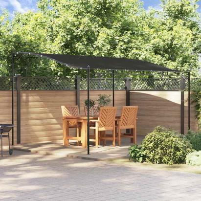 Copertină, antracit, 4x3 m, 180 g/m², material textil și oțel GartenMobel Dekor