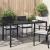 Masă de Grădină Negru 150 x 90 x 75 cm poliratan GartenMobel Dekor