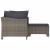 Set mobilier de grădină cu perne, 3 piese, gri, poliratan GartenMobel Dekor