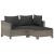 Set mobilier de grădină cu perne, 3 piese, gri, poliratan GartenMobel Dekor