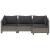 Set mobilier de grădină cu perne, 4 piese, gri, poliratan GartenMobel Dekor