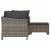 Set mobilier de grădină cu perne, 4 piese, gri, poliratan GartenMobel Dekor