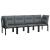 Set mobilier de grădină, 4 piese, negru și gri, poliratan GartenMobel Dekor