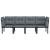 Set mobilier de grădină, 4 piese, negru și gri, poliratan GartenMobel Dekor
