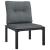 Set mobilier de grădină, 4 piese, negru și gri, poliratan GartenMobel Dekor