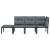 Set mobilier de grădină, 4 piese, negru și gri, poliratan GartenMobel Dekor