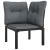 Set mobilier de grădină cu perne, 3 piese, negru/gri, poliratan GartenMobel Dekor