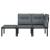 Set mobilier de grădină cu perne, 3 piese, negru/gri, poliratan GartenMobel Dekor