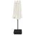 Umbrelă de grădină cu două capete/LED, alb nisipiu, 449x265 cm GartenMobel Dekor