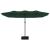Umbrelă de grădină cu două capete cu LED-uri, verde, 449x265 cm GartenMobel Dekor