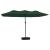 Umbrelă de grădină cu două capete cu LED-uri, verde, 449x265 cm GartenMobel Dekor
