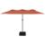 Umbrelă de grădină cu două capete/LED, cărămiziu, 449x265 cm GartenMobel Dekor
