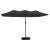 Umbrelă de grădină cu două capete/LED-uri, negru, 449x265 cm GartenMobel Dekor