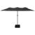 Umbrelă de grădină cu două capete/LED-uri, negru, 449x265 cm GartenMobel Dekor