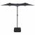 Umbrelă de grădină cu două capete, negru, 316x145 cm GartenMobel Dekor