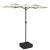 Umbrelă de grădină cu două capete/LED, alb nisipiu, 316x145 cm GartenMobel Dekor