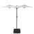 Umbrelă de grădină cu două capete/LED, alb nisipiu, 316x145 cm GartenMobel Dekor