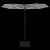 Umbrelă de grădină cu două capete/LED, alb nisipiu, 316x145 cm GartenMobel Dekor