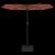 Umbrelă de grădină cu două capete/LED-uri, cărămiziu 316x145 cm GartenMobel Dekor